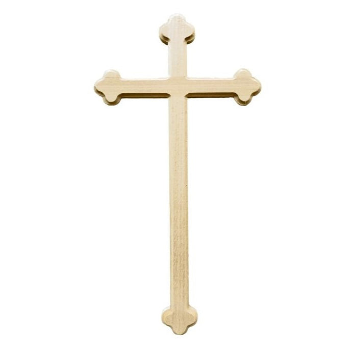 Baroque Design Saint Francis Wooden Cross, Natural Wood Finish, Available In 8 Sizes