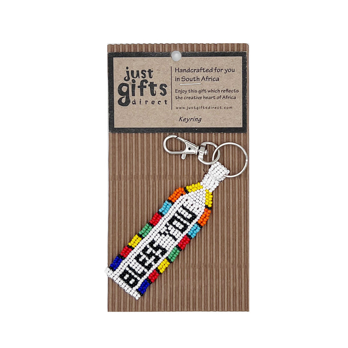 Bless You - Handmade Snaphook Keyring - Handcrafted In South Africa 8.5cm Long