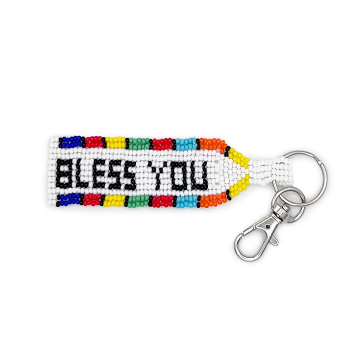 Bless You - Handmade Snaphook Keyring - Handcrafted In South Africa 8.5cm Long