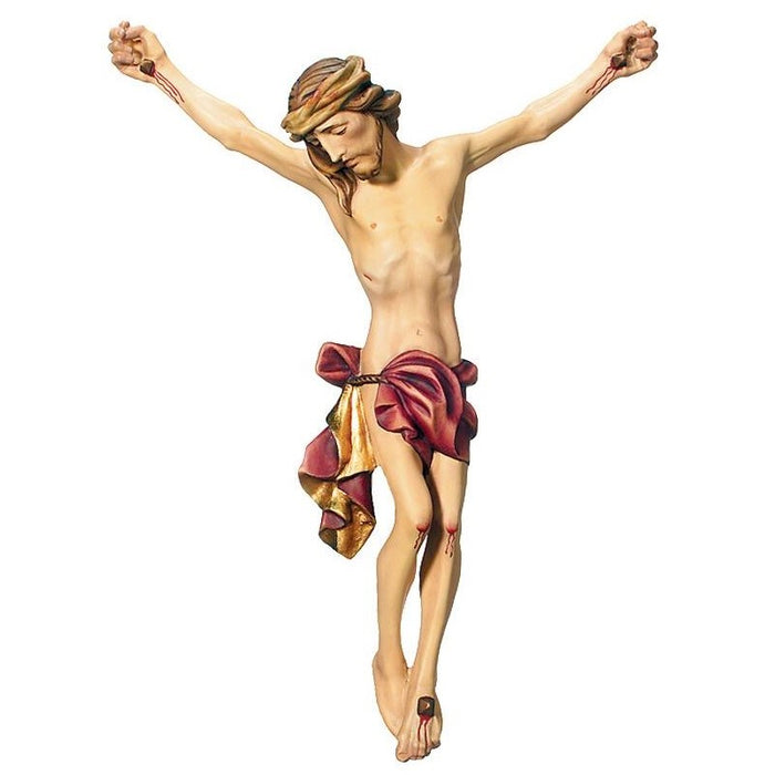 Body of Jesus Christ, Carved In Italian Maple Wood With Red Coloured Loincloth, Available In 11 Sizes From 15cm To 150cm