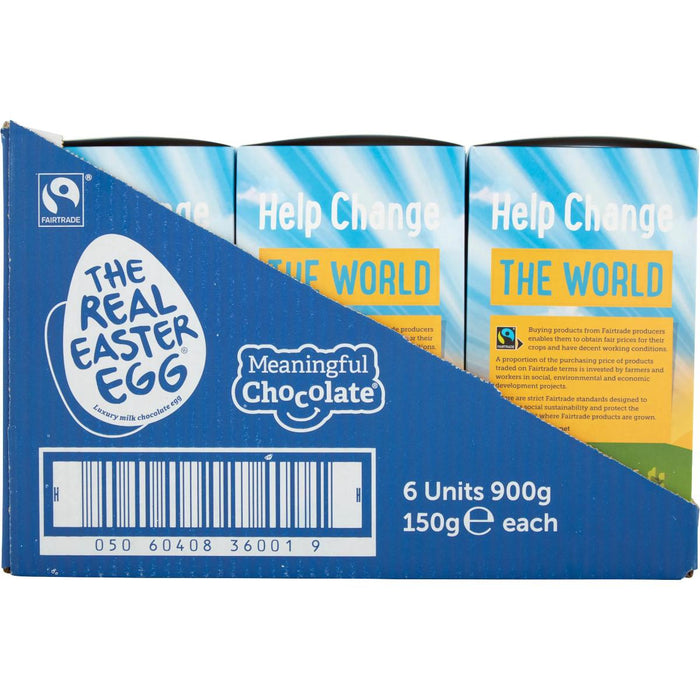 The Real Easter Egg 2026 - Case of 6 Fairtrade Milk Chocolate Eggs with Easter Story Activity Book