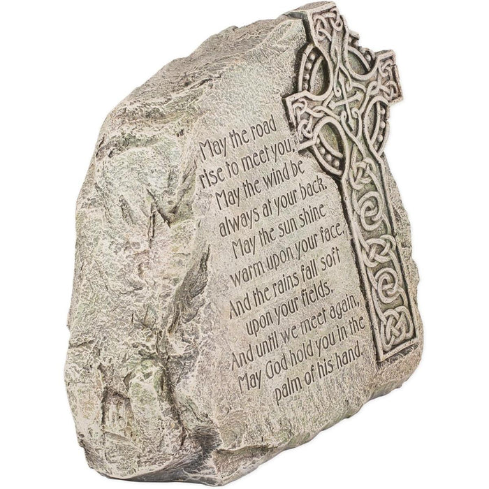 Celtic Cross Garden Stone 20cm / 8 Inches High Resin Cast, by Joseph's Studio