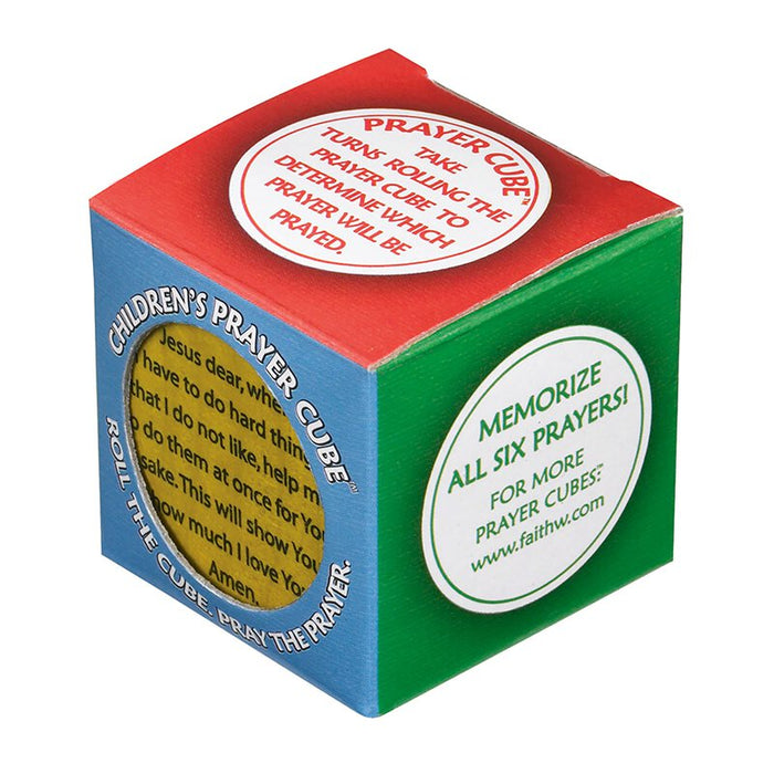 Children’s Wooden Prayer Cube With 6 Different Prayers 3.5cm / 1.5 Inches Diameter