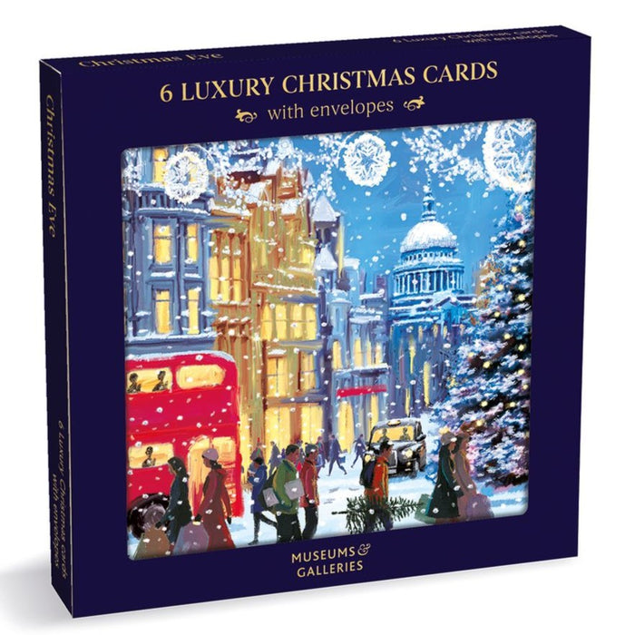 Christmas Eve - Artwork by Victor McLindon, Boxed Pack of 6 Square Christmas Cards