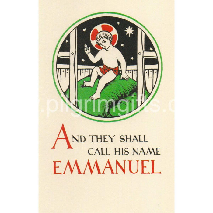 Christmas Greetings Card, And They Shall Call His Name Emmanuel