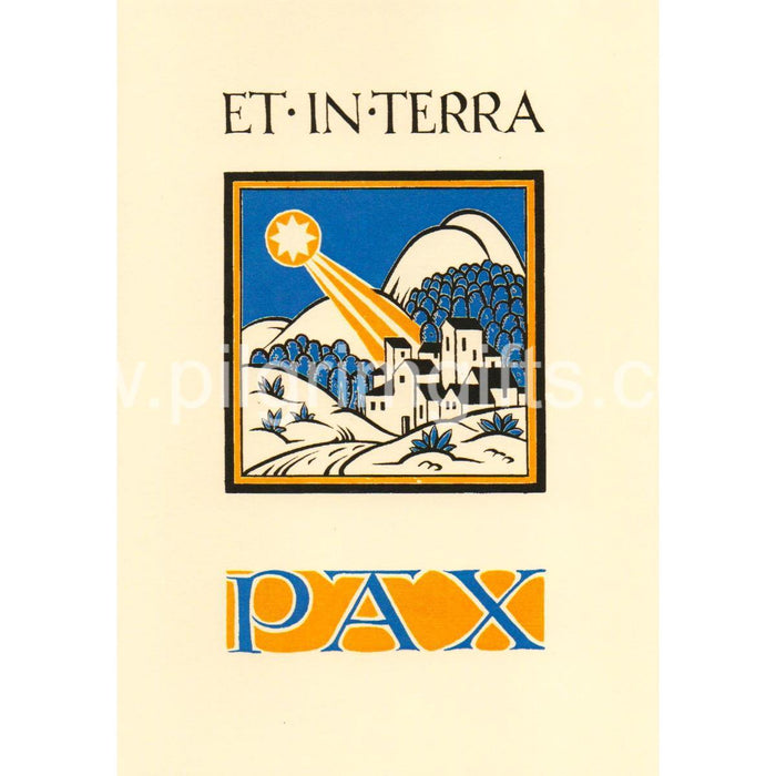 Christmas Greetings Card, ET IN TERRA PAX (And Peace On Earth)