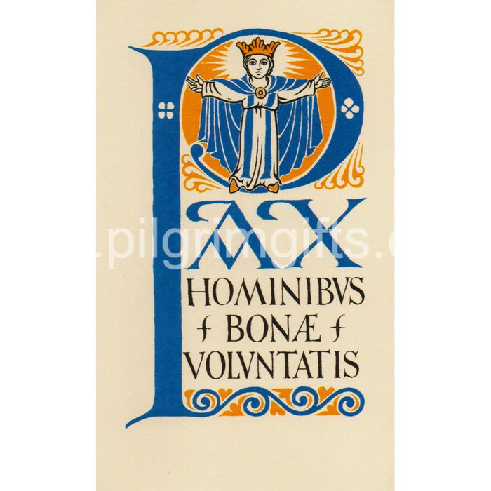 Christmas Greetings Card, Pax Hominibus Bonae Voluntatis - Peace to People of Good Will