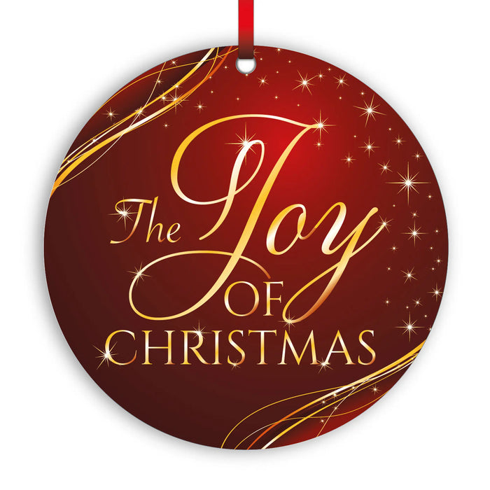 Christmas Joy - Ceramic Christmas Decoration 10cm / 4 Inches Diameter