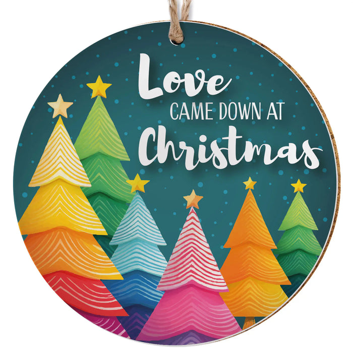 Christmas Love - Ceramic Christmas Decoration 10cm / 4 Inches Diameter