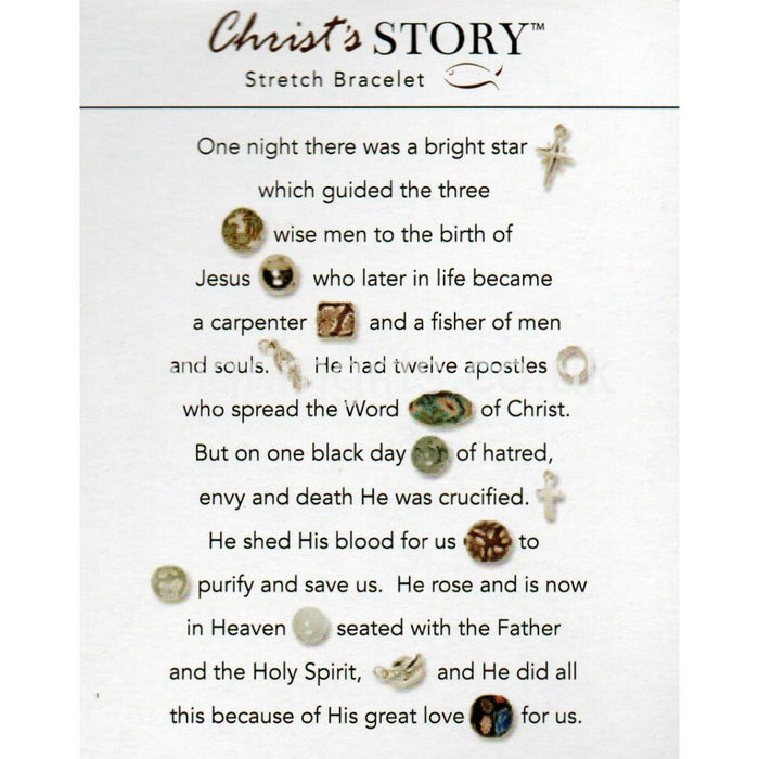 Christ's Story Bracelet, Adjustable Stretch Style