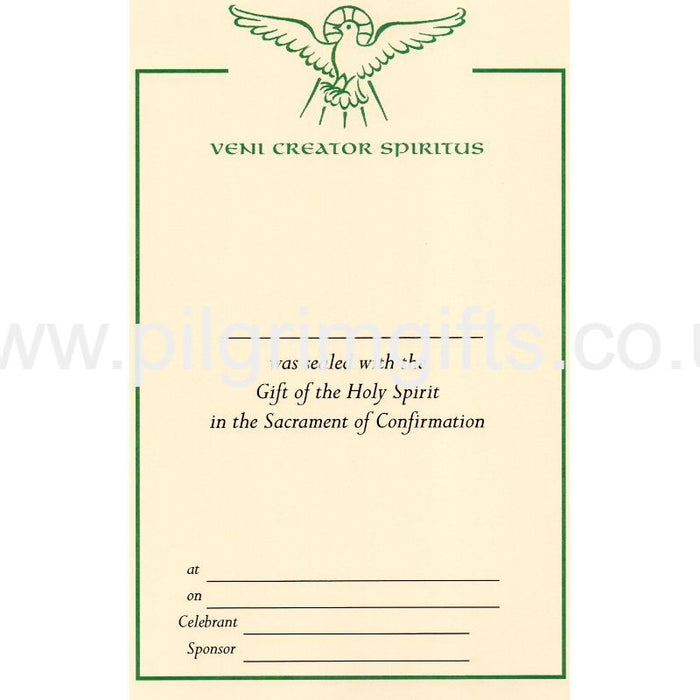 Confirmation Certificate, Holy Spirit Design Pack of 5 A4 Size