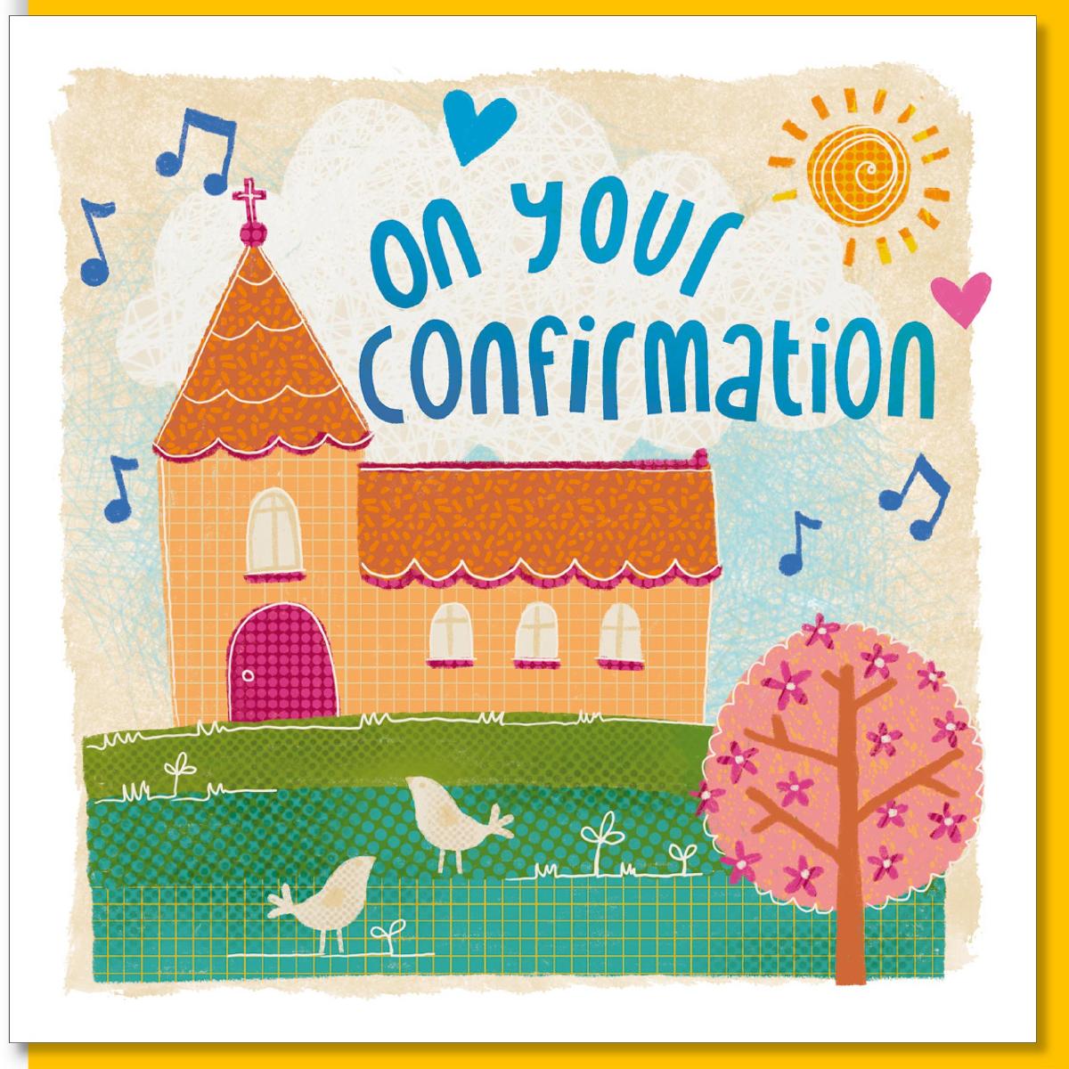Confirmation Day Greetings Card, Church Design - With Bible Verse Psalm ...
