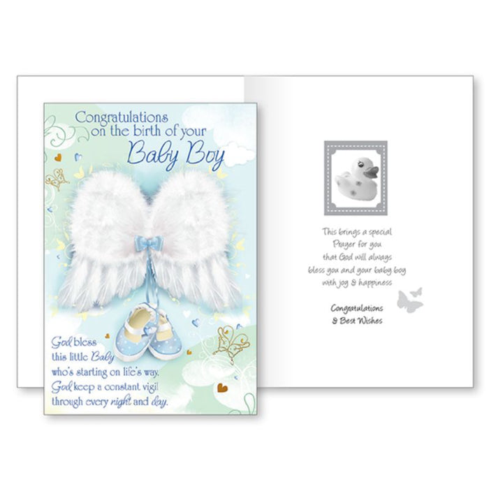Congratulations On The Birth of Your Baby Boy, Greetings Card