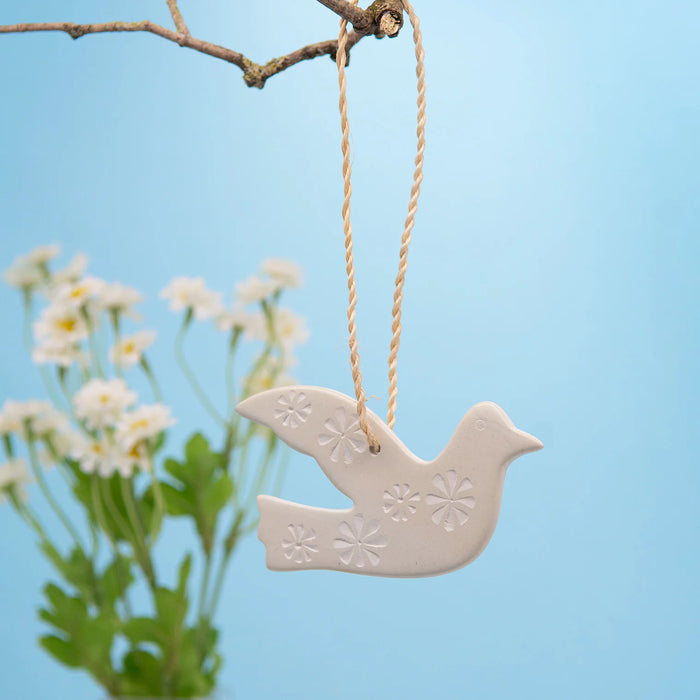 Dove of Peace, Handcarved Natural Soapstone 9.5cm / 3.75 Inches Wide