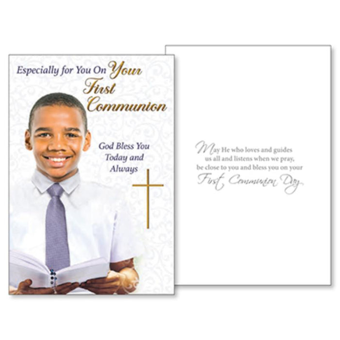 Especially For You On Your First Holy Communion, God Bless You Today and Always, Greetings Card For a Boy