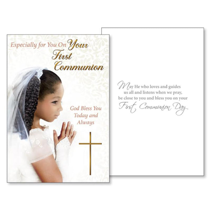 Especially For You On Your First Holy Communion, God Bless You Today and Always, Greetings Card For a Girl