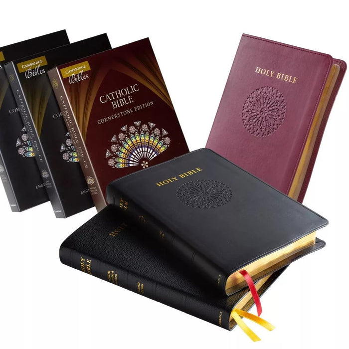 ESV-CE Catholic Bible - Black Cowhide Leather Bound Cornerstone Edition, by Cambridge Bibles