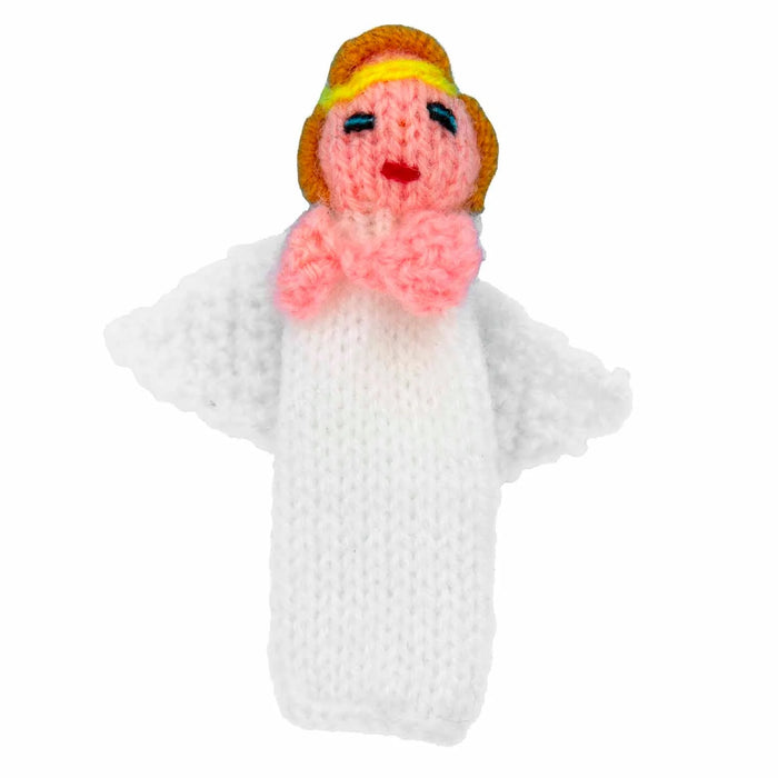 Finger Puppet Nativity Angel, Handmade In Peru