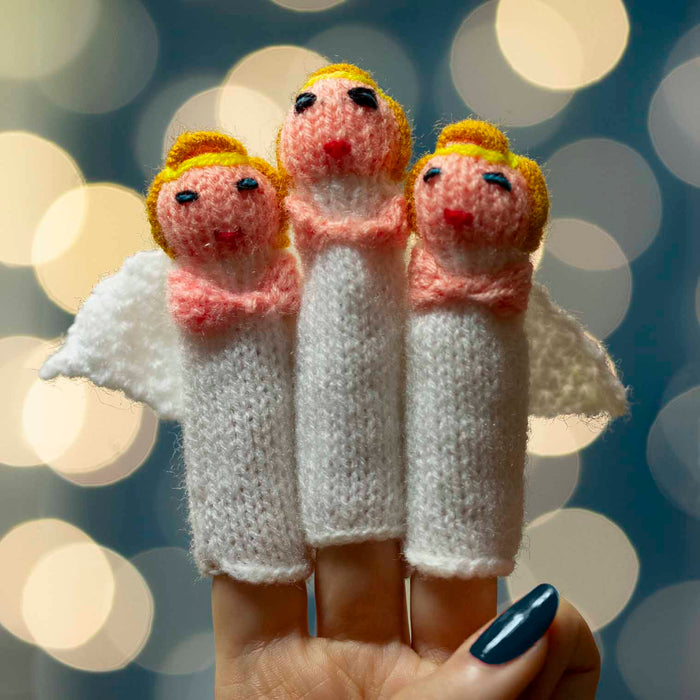 Finger Puppet Nativity Angel, Handmade In Peru