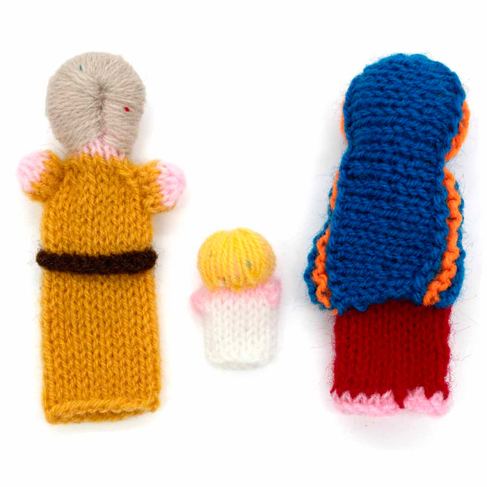 Finger Puppet Nativity Set, Handmade In Peru