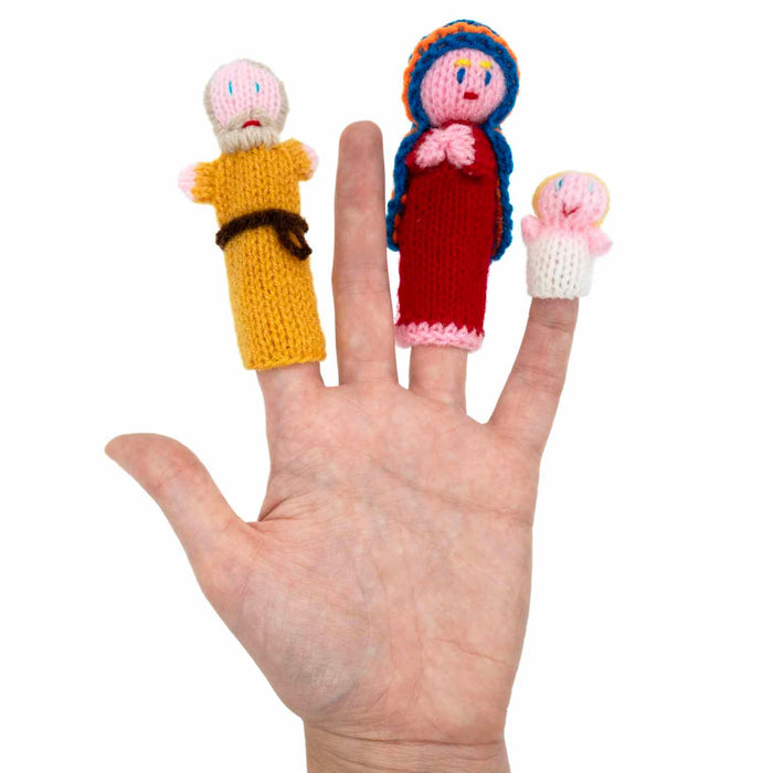 Finger Puppet Nativity Set, Handmade In Peru