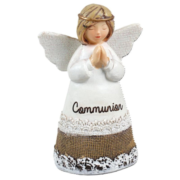 First Holy Communion Message Angel, Hand Painted Resin Cast Angel, 11cm / 4.25 Inches High