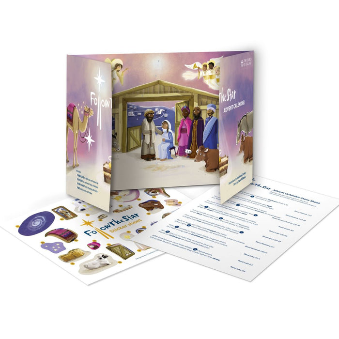 Follow the Star, Advent Calendar With Stickers, by Clare Williams and Charlotte Cooke