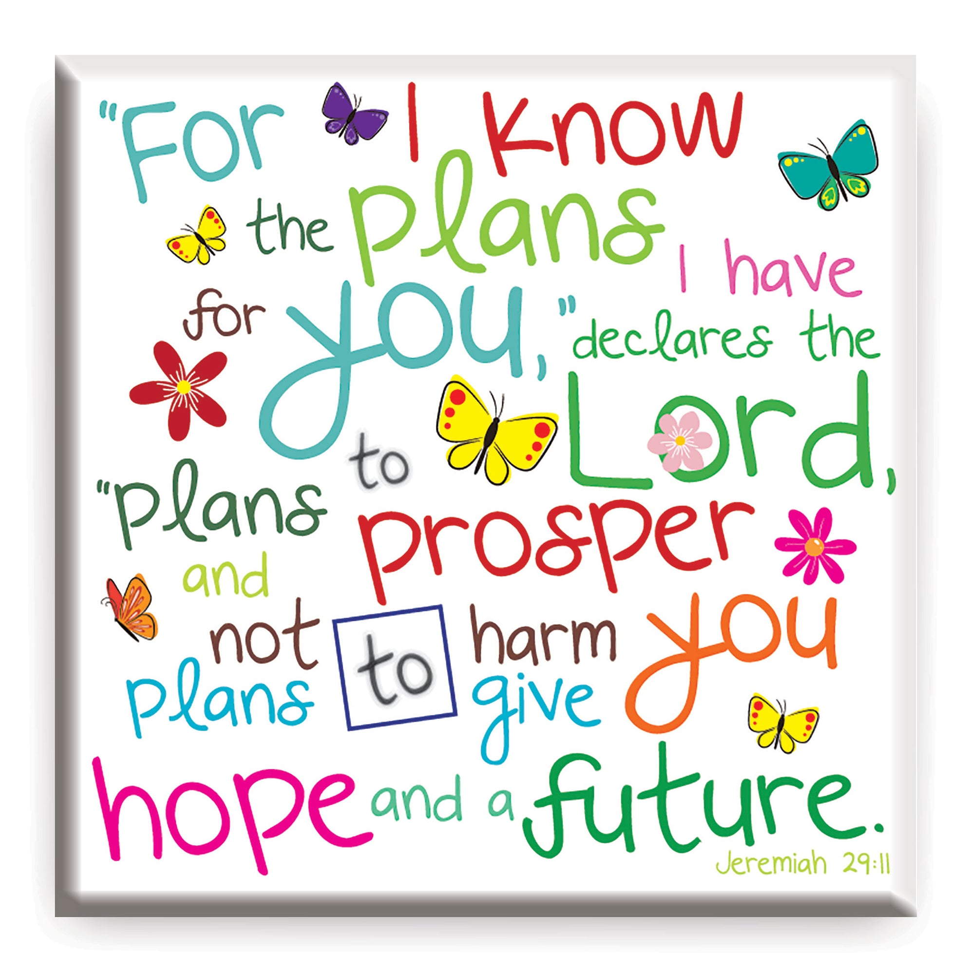 For I Know The Plans I Have for You, Fridge Magnet With Bible Verse ...