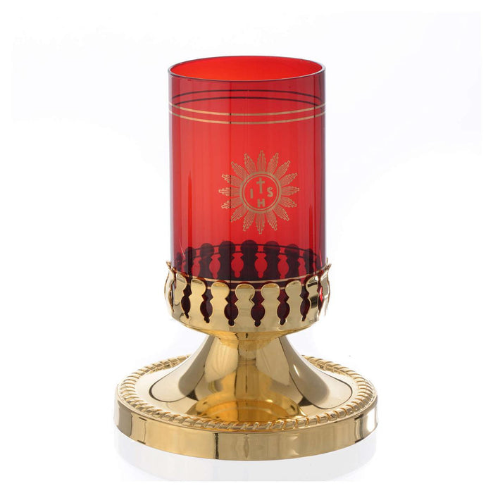 Gold Plated Sanctuary Glass Holder - 8cm / 3 1/8 Inches High