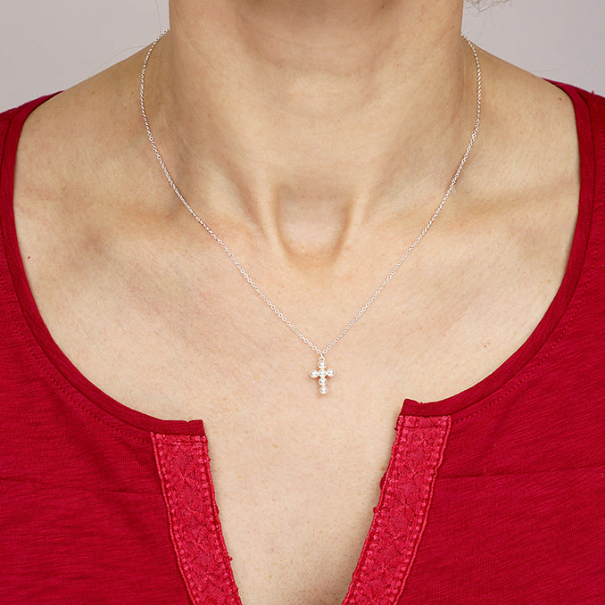Sterling Silver Shell Pearl Necklace With Chain, 40cm + 5cm Extender In Length