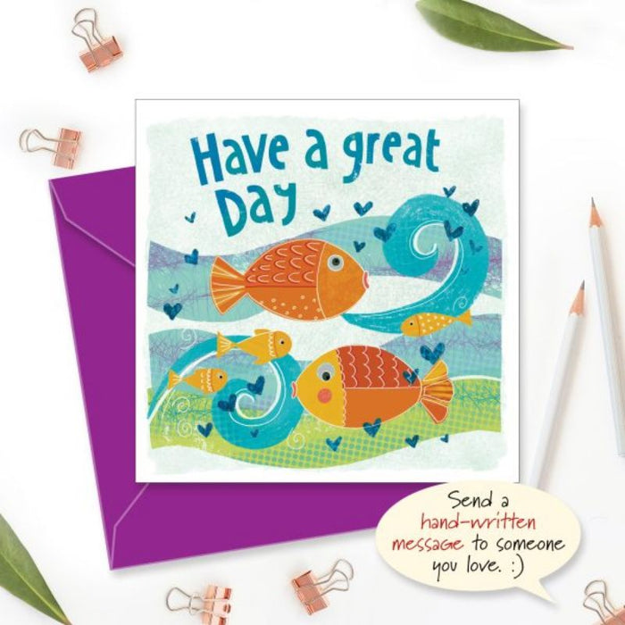 Have a Great Day, Greetings Card With Bible Verse Psalm 139:14 on the inside