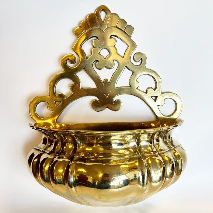 Holy Water Stoop, Very Large Brass 26cm / 10 Inches Wide ONLY 1 X AVAILABLE