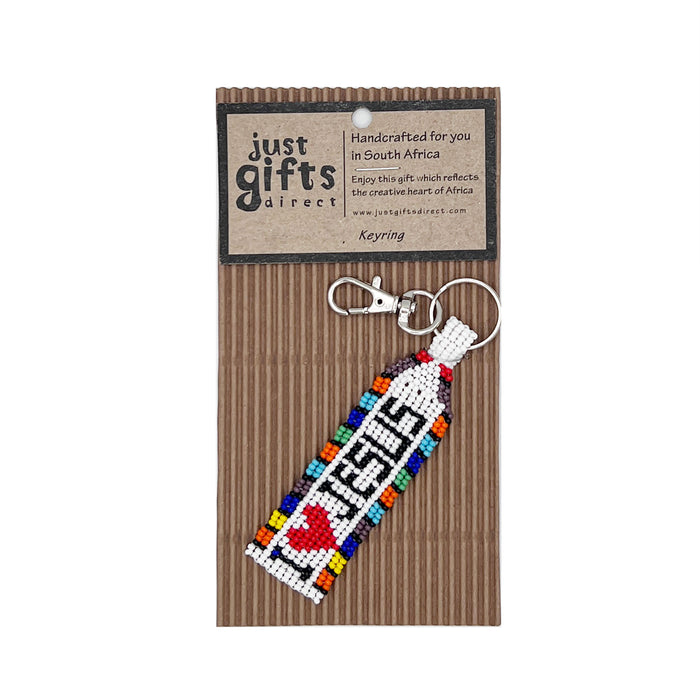 I Love Jesus - Handmade Snaphook Keyring - Handcrafted In South Africa 8.5cm Long