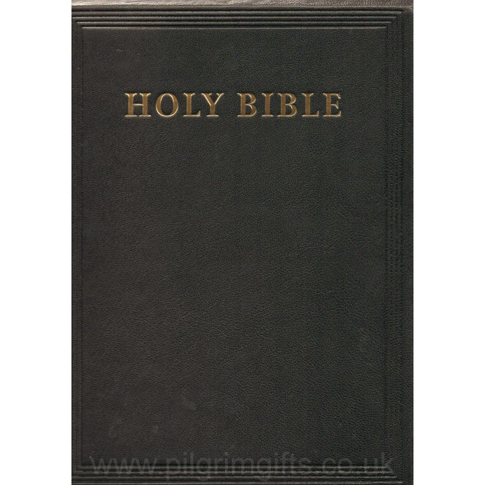 KJV Lectern Bible with Apocrypha, King James Version Black Goatskin Leather over Boards, by Cambridge Bibles KJ986:XAB