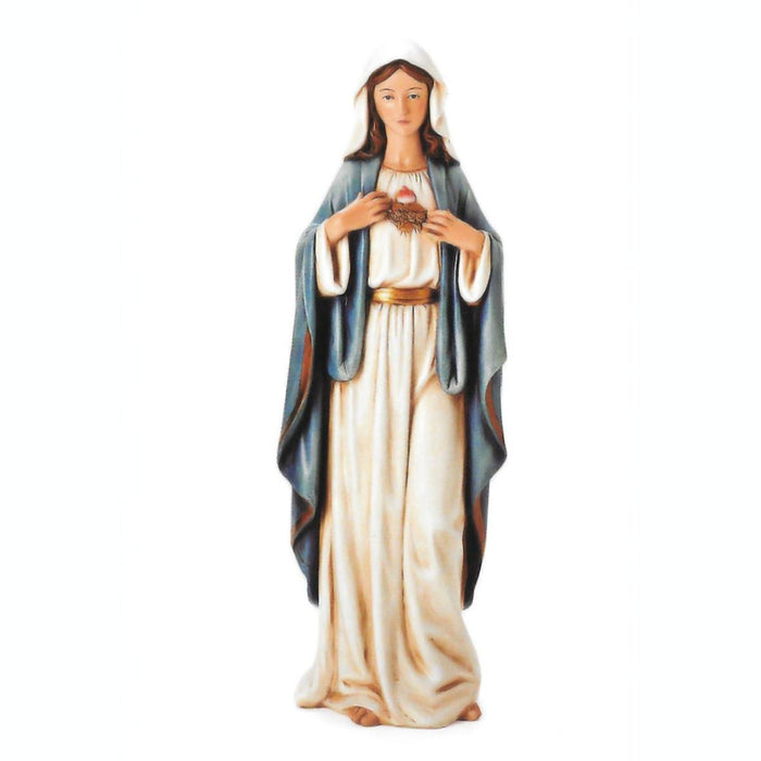 Immaculate Heart of Mary Statue 44cm / 17.25 Inches High Handpainted Resin Cast Figurine