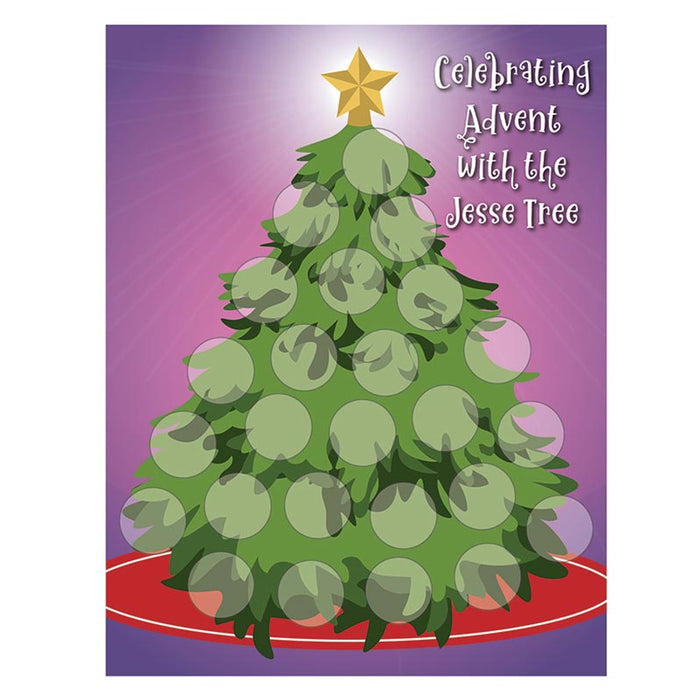 Jesse Tree Activity Card  With Stickers - Size 28cm / 11 Inches High x 22cm / 8.75 Inches Wide