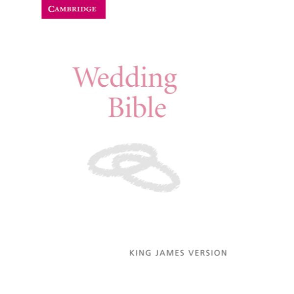King James Wedding Bible, Ruby Text Edition KJV White Imitation Leather, by Cambridge Bibles