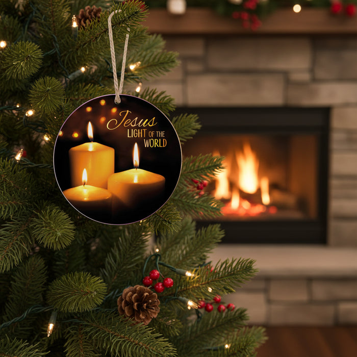 Light Of The World - Ceramic Christmas Decoration 10cm / 4 Inches Diameter