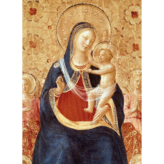 Madonna and Child with Angels, by Fra Angelico, Pack of 8 Large Christmas Cards