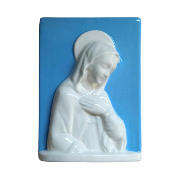 Madonna Della Robbia Ceramic Plaque 17cm / 6.75 Inches High