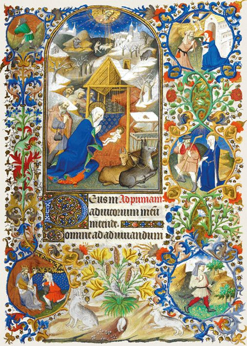 Manuscript Nativity - From The British Library, Pack of 8 Large Christmas Cards