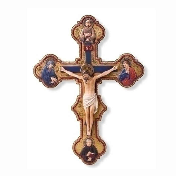 Misericordia Crucifix, 37cm / 14.5 Inches High Handpainted, by Joseph's Studio
