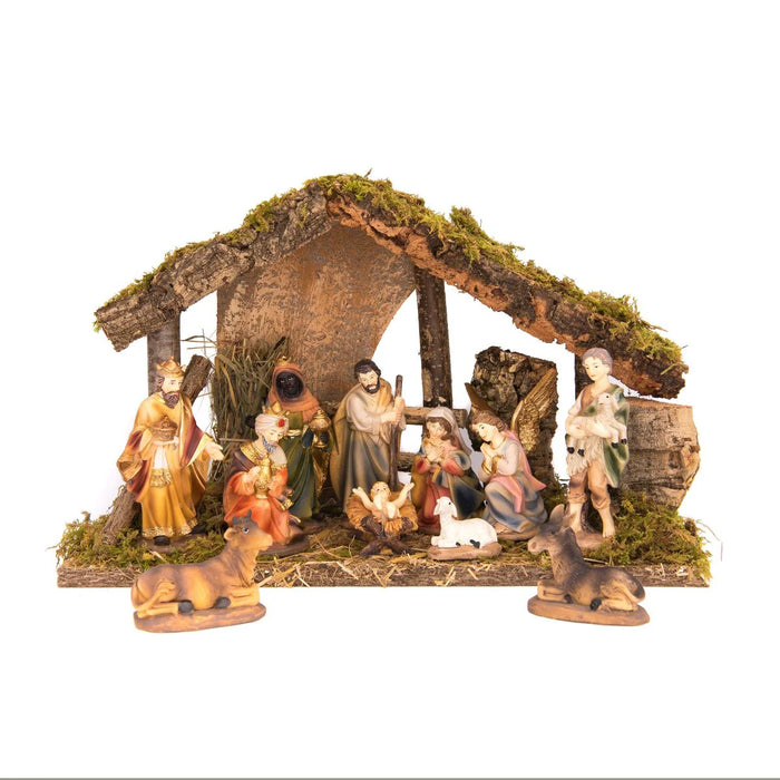 Nativity Crib Figures 11.5cm / 4.5 Inches High - Available with a Choice of Stables