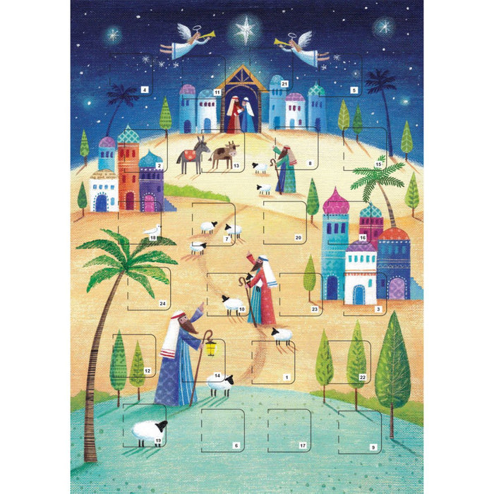 The Nativity Journey, Advent Calendar Card, A5 Size With Bible Verses