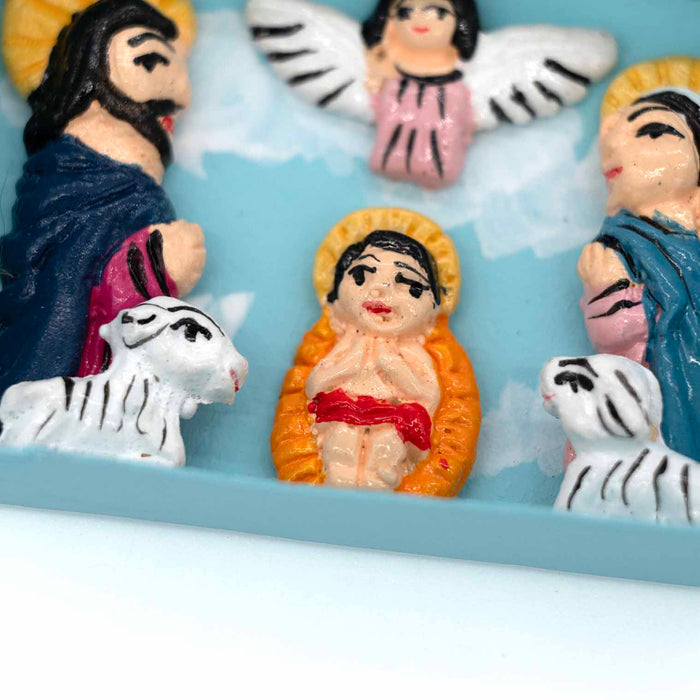 Nativity Scene In a Matchbox - 6 Piece Set -  Fairtrade,  Handmade by Peruvian Artisans