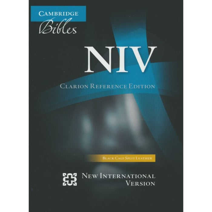 NIV Clarion Reference Bible, Black Calf Split Leather, by New International Version