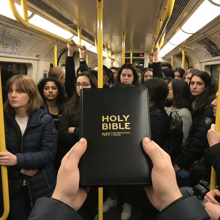 NIV Pocket Black Bonded Leather Bible with Zip - British Text Revised and Updated Edition