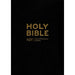 Holy Bible New International Version (NIV) in a black hardcover with gold foil lettering, shown against a plain white background.