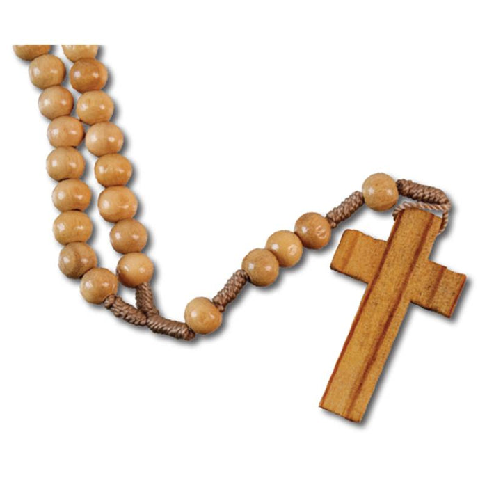 Olive Wood Rosary, 30cm In Length Including Cross, Bead Size 7.5cm Diameter