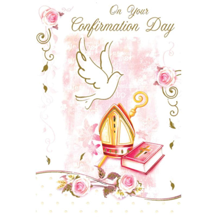On Your Confirmation Day Greetings Card - Holy Spirit Design